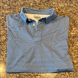 Smooth Dawn Men's Classic Striped Polo - Navy